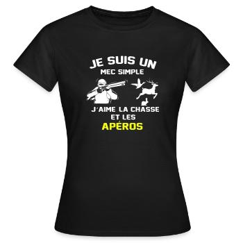 mec homme - T-shirt Femme - noir - Devant - AI Model Female 172 dark (172cm)