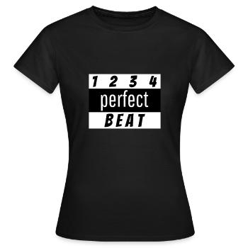 Beat design - Frauen T-Shirt - Schwarz - Vorne - AI Model Female 172 dark (172cm)