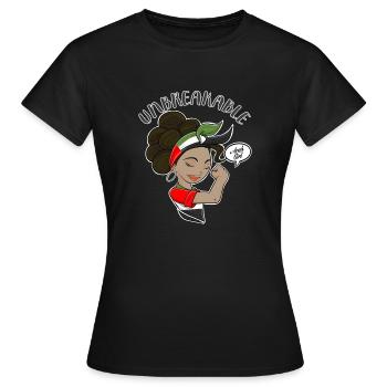 Arab Girl Unbreakable I Heritage United Arab - Frauen T-Shirt - Schwarz - Vorne - AI Model Female 172 dark (172cm)