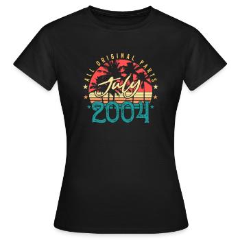 July 2004 Finally of legal age - Women's T-Shirt - black - Front - AI Model Female 172 dark (172cm)