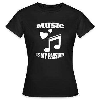 Musik Music Musiker Musiklehrer Spruch Musizieren - Frauen T-Shirt - Schwarz - Vorne - AI Model Female 172 dark (172cm)