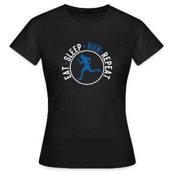 Eat Sleep Run Repeat Funny Run Vintage - Women's T-Shirt - black - Front - AI Model Female 172 dark (172cm)