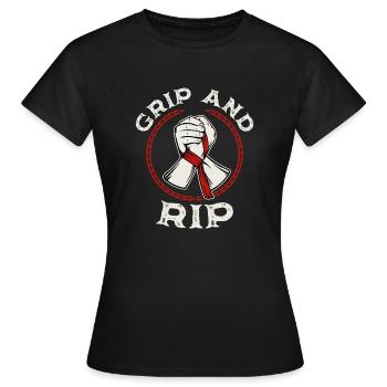 Grip et RIP Arm Wrestling Sport Arm Wrestler - T-shirt Femme - noir - Devant - AI Model Female 172 dark (172cm)