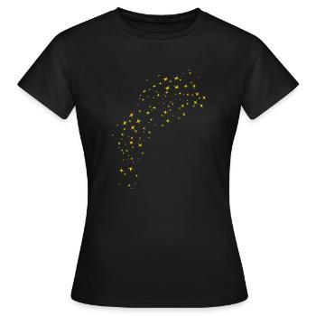 Sternenhimmel Gold - Frauen T-Shirt - Schwarz - Vorne - AI Model Female 172 dark (172cm)