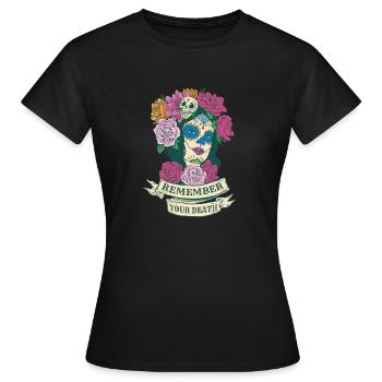 Erinnern Sie sich an Ihren Tod schöne mexikanische - Frauen T-Shirt - Schwarz - Vorne - AI Model Female 172 dark (172cm)
