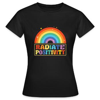 Rayonner de positivité - T-shirt Femme - noir - Devant - AI Model Female 172 dark (172cm)