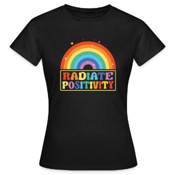 Rayonner de positivité - T-shirt Femme - noir - Devant - AI Model Female 172 dark (172cm)