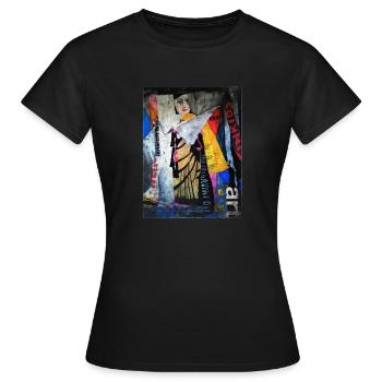 Paint Palette Brush Artist Painter Artsy & Drawing - Women's T-Shirt - black - Front - AI Model Female 172 dark (172cm)