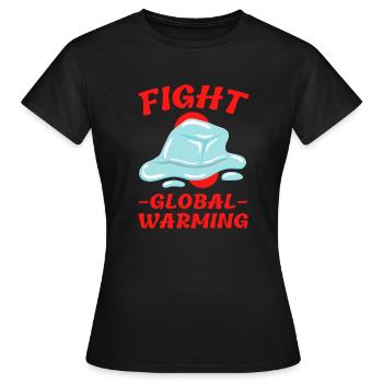 Fight Global Warming - T-shirt Femme - noir - Devant - AI Model Female 172 dark (172cm)