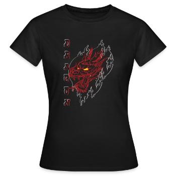 Dragon - Frauen T-Shirt - Schwarz - Vorne - AI Model Female 172 dark (172cm)