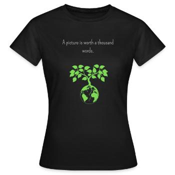 A picture is worth a thousand words - T-shirt Femme - noir - Devant - AI Model Female 172 dark (172cm)