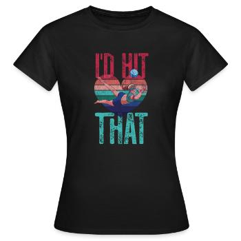 Volleyball Player Team Retro - Women's T-Shirt - black - Front - AI Model Female 172 dark (172cm)