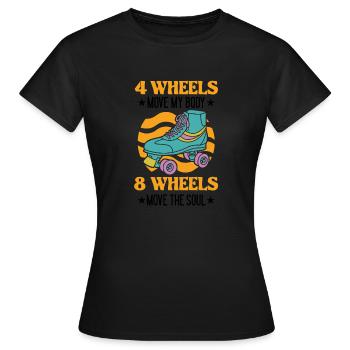 Roller Skates Disco Roller Roller Skates - T-shirt Femme - noir - Devant - AI Model Female 172 dark (172cm)