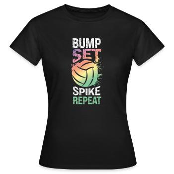 Volleyball Player Team Bump Set - Women's T-Shirt - black - Front - AI Model Female 172 dark (172cm)