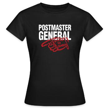 Return Postmaster General To Sender Save Post - Women's T-Shirt - black - Front - AI Model Female 172 dark (172cm)