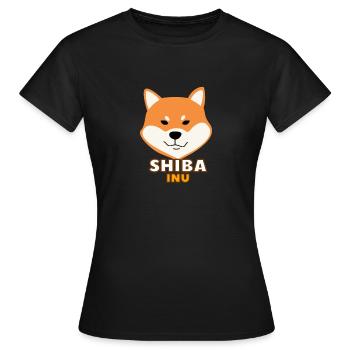 Shiba Inu Coin Token Cryptocurrency Wallet Shiba - Women's T-Shirt - black - Front - AI Model Female 172 dark (172cm)