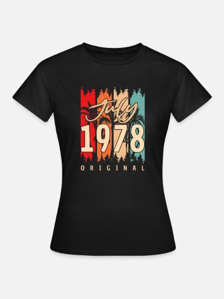 Baujahr 1978 Im Juli - Frauen T-Shirt - Schwarz