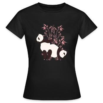 Sexe de panda gay - T-shirt Femme - noir - Devant - AI Model Female 172 dark (172cm)
