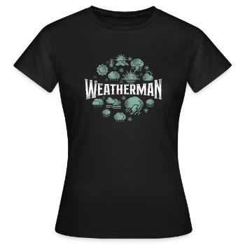 Météorologue Prévisions météorologiques - T-shirt Femme - noir - Devant - AI Model Female 172 dark (172cm)