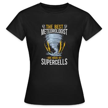 Météorologue Prévisions météorologiques - T-shirt Femme - noir - Devant - AI Model Female 172 dark (172cm)