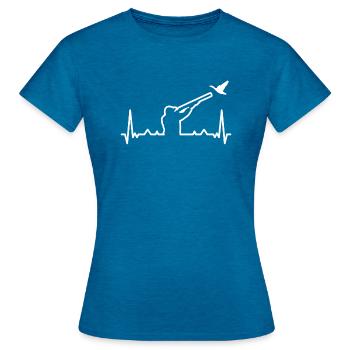 Waterfowl Hunters - Women's T-Shirt - antique blue sapphire heather - Front - AI Model Female 172 dark (172cm)