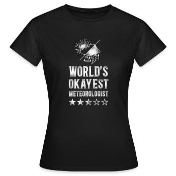 Météorologue Prévisions météorologiques - T-shirt Femme - noir - Devant - AI Model Female 172 dark (172cm)