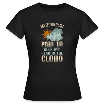 Météorologue Prévisions météorologiques - T-shirt Femme - noir - Devant - AI Model Female 172 dark (172cm)