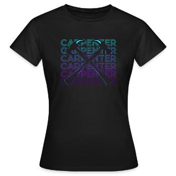 Menuiserie Menuie Rétro Cadeau - T-shirt Femme - noir - Devant - AI Model Female 172 dark (172cm)