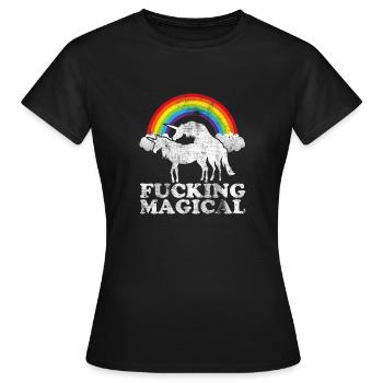 Regenbogen LGBTQ Pride Love Parade CSD Liebe - Frauen T-Shirt - Schwarz - Vorne - AI Model Female 172 dark (172cm)