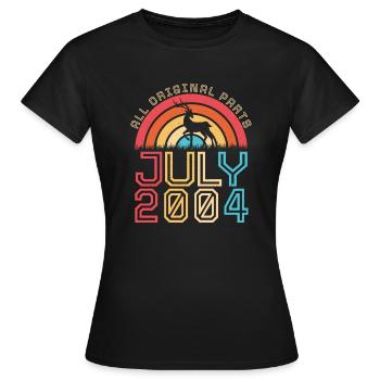 A atteint sa majorité en juillet 2004 - T-shirt Femme - noir - Devant - AI Model Female 172 dark (172cm)