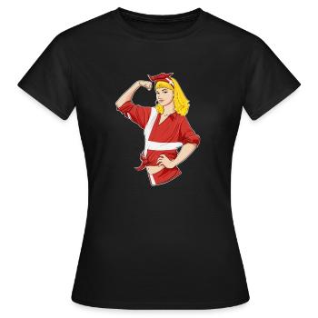 Danish Girl Unbreakable I Danish Heritage I - Frauen T-Shirt - Schwarz - Vorne - AI Model Female 172 dark (172cm)