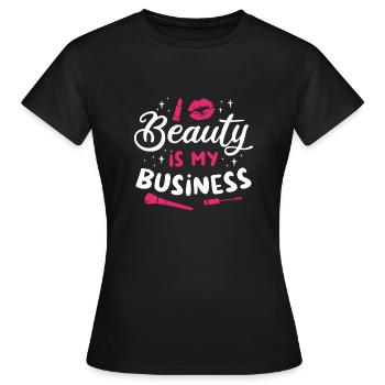 La beauté est mon affaire / Cosmétiques - T-shirt Femme - noir - Devant - AI Model Female 172 dark (172cm)