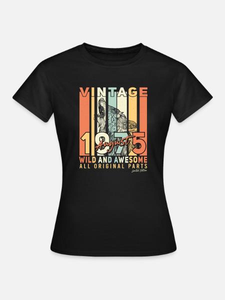 Baujahr 1975 Im August - Frauen T-Shirt - Schwarz