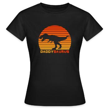 Daddy Dinosaurier Daddy saurus Für Daddy - Frauen T-Shirt - Schwarz - Vorne - AI Model Female 172 dark (172cm)