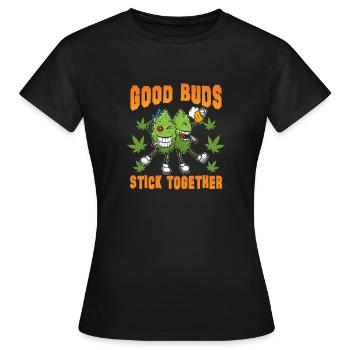 gute Kumpels - Frauen T-Shirt - Schwarz - Vorne - AI Model Female 172 dark (172cm)