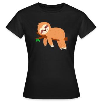 Paresseux sur arbre Refroidisseur extrême - T-shirt Femme - noir - Devant - AI Model Female 172 dark (172cm)