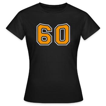 Numéro 60 Orange - T-shirt Femme - noir - Devant - AI Model Female 172 dark (172cm)