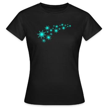 Stardust Mint Green Design - T-shirt Femme - noir - Devant - AI Model Female 172 dark (172cm)