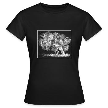Baum - Frauen T-Shirt - Schwarz - Vorne - AI Model Female 172 dark (172cm)