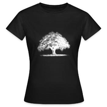 Baum - Frauen T-Shirt - Schwarz - Vorne - AI Model Female 172 dark (172cm)