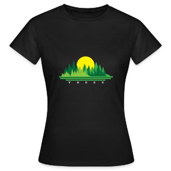 Baum - Frauen T-Shirt - Schwarz - Vorne - AI Model Female 172 dark (172cm)