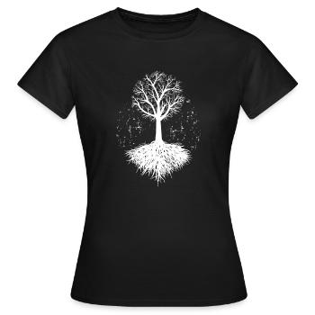 Baum - Frauen T-Shirt - Schwarz - Vorne - AI Model Female 172 dark (172cm)