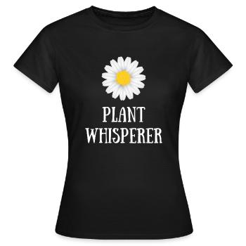 pâquerette PLANT WHISPERER - T-shirt Femme - noir - Devant - AI Model Female 172 dark (172cm)