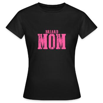 Briard Mom Dog - Women's T-Shirt - black - Front - AI Model Female 172 dark (172cm)