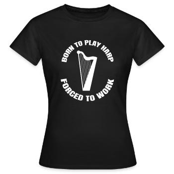 Harpe Instruments de musique Instrument de lecteur de harpe Instrument - T-shirt Femme - noir - Devant - AI Model Female 172 dark (172cm)