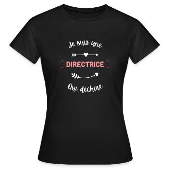 Je suis une directrice qui déchire - T-shirt Femme - noir - Devant - AI Model Female 172 dark (172cm)