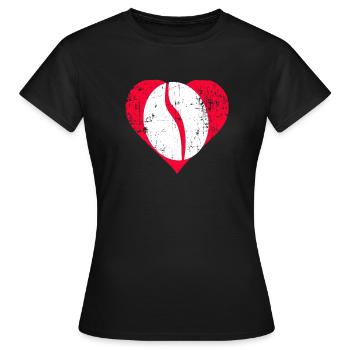 Navy Bean Heart - Frauen T-Shirt - Schwarz - Vorne - AI Model Female 172 dark (172cm)