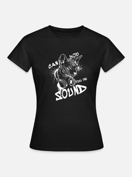 can you feel the sound - T-shirt Femme - noir