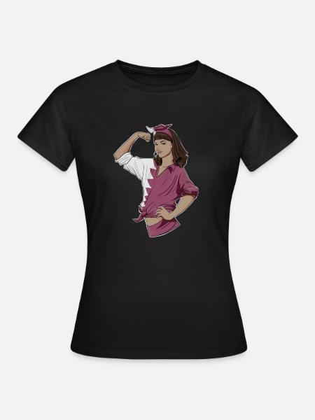 Arab Girl Unbreakable I Arab Heritage I Qatar Flag - Women's T-Shirt - black