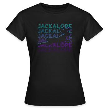 Schakalope Cryptids Cryptozoology Retro - Women's T-Shirt - black - Front - AI Model Female 172 dark (172cm)